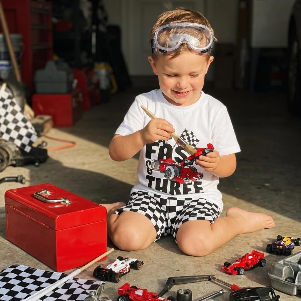 Generic 1st/2nd/3rd Birthday Boy Outfit Short Sleeve Tee Shirt + Pocket Shorts Set 1-3 Year Old Boys Clothes