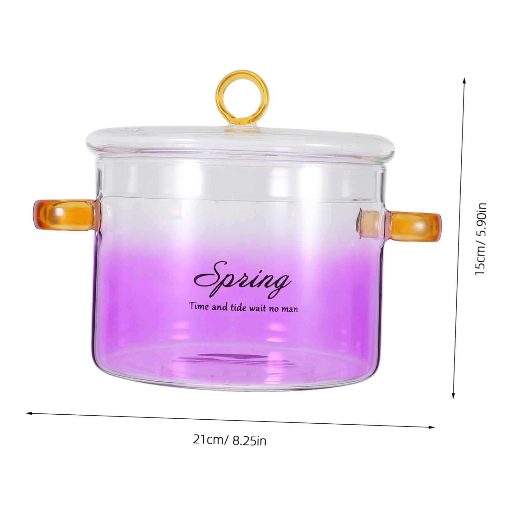 MUCKLILY Clear Glass Cooking Pot with Lid Heat Resistant Borosilicate Glass Cookware for Stovetop for Noodles Soup Ramen and Milk Compatible with Electric Stoves and Microwaves