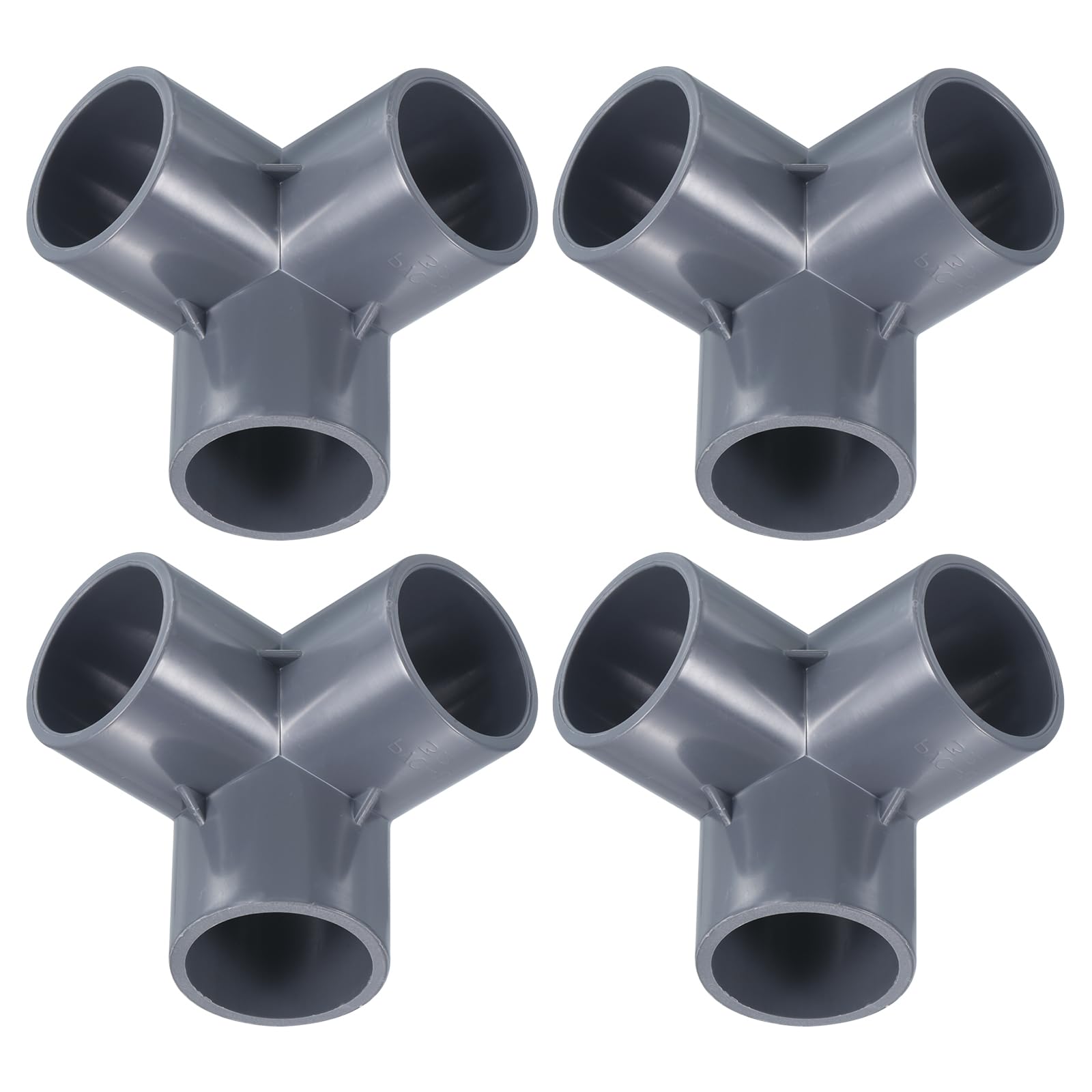 YOKIVE 4 Pcs 3 Way Elbow Pipe Fittings, Joint Coupling Pipe Adapter Pipe Connection