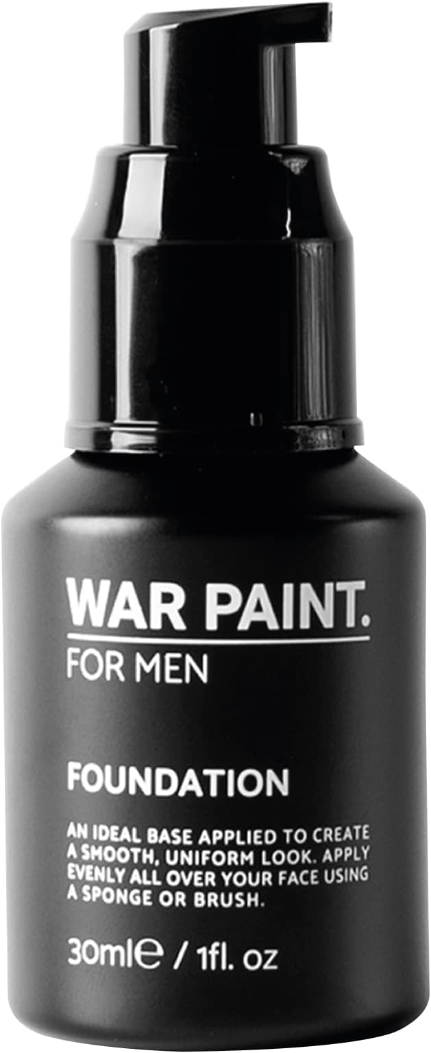 War Paint For Men Medium Coverage Foundation - Perfect for A Natural & Even Look - Vegan Friendly & Cruelty Free - Natural Looking Face Makeup For Men - Light Shade - 30ml