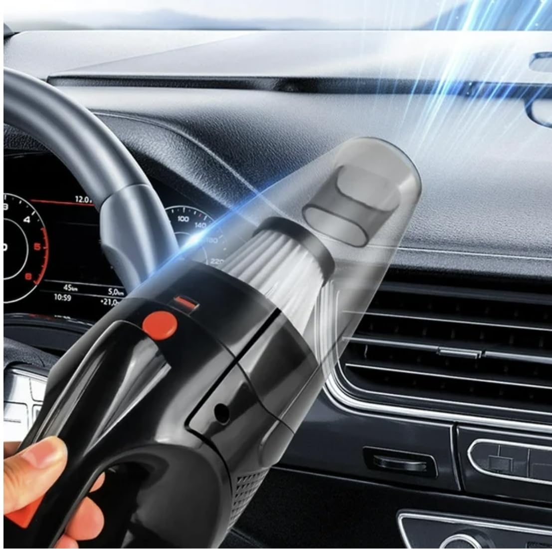 Ultra-starker Akku-Handstaubsauge, Beutelloser Handstaubsauger mit LED-Licht, Handsauger für Nass & Trocken, Leicht und leise, 2025 Testsieger, für Autositze, Teppich, Treppe, Tierhaare