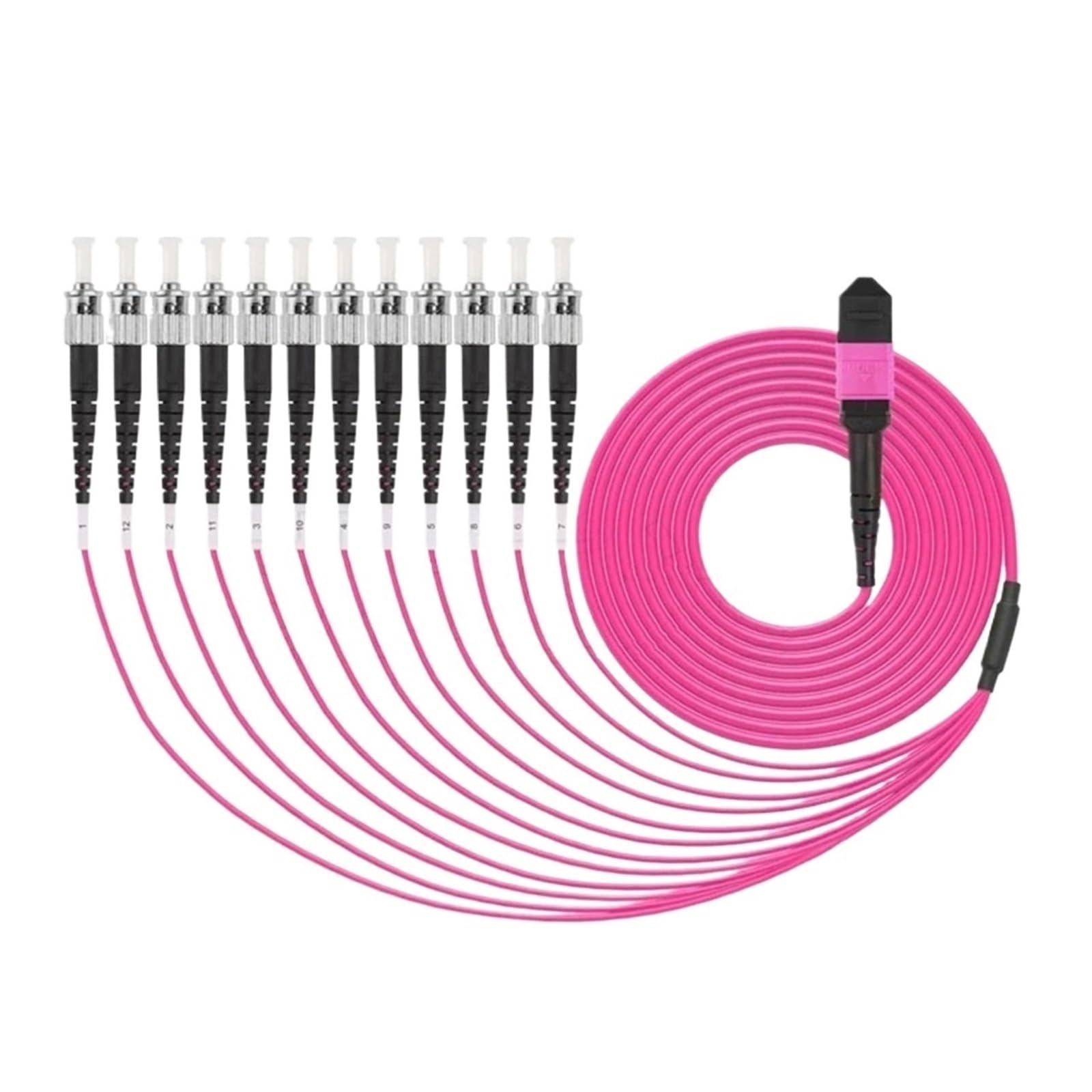 Cavo patch in fibra OM4 MPO-ST | Cavo jumper ottico multimodale 8/24 core, 1M-50M(8 cores 1mtr)