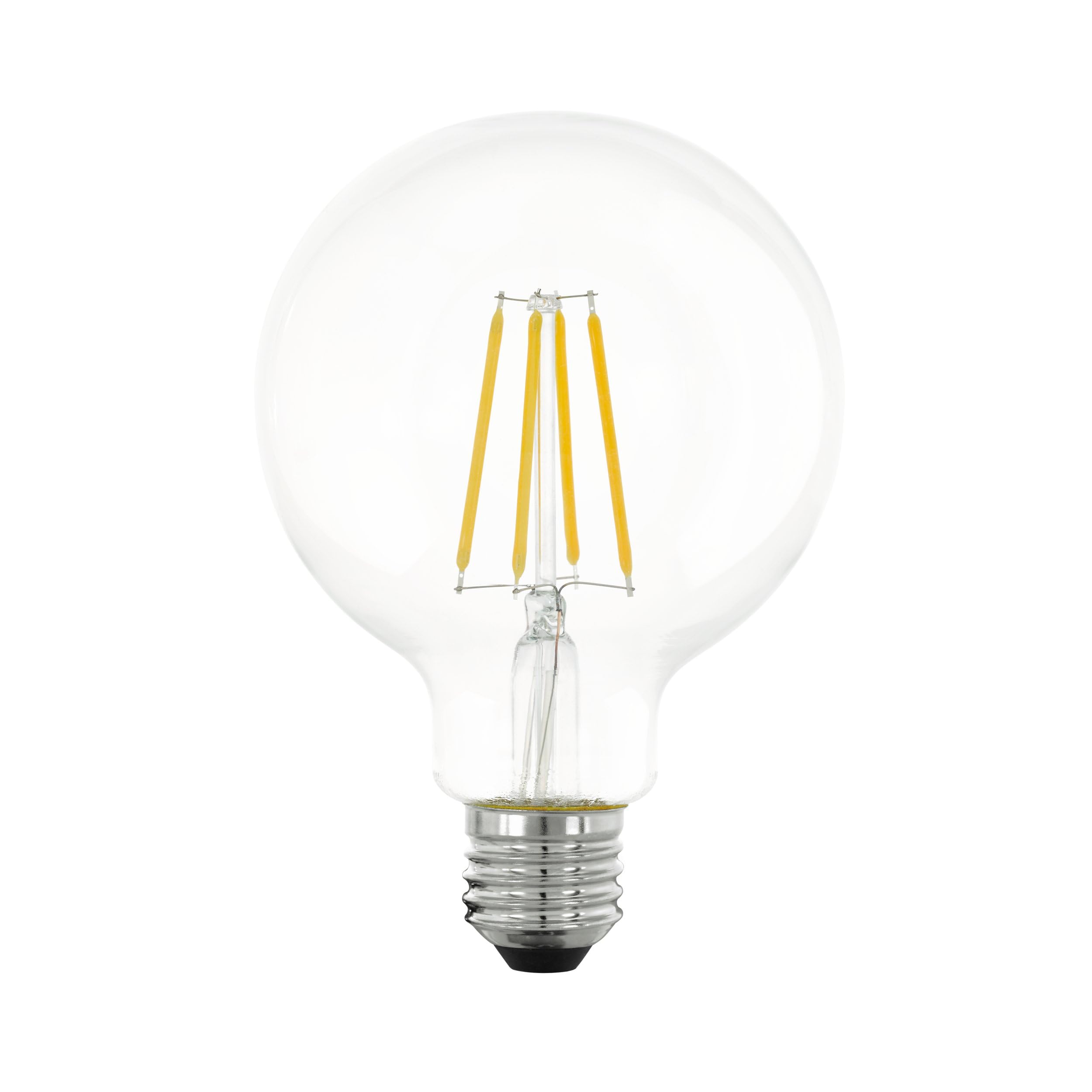 Eglo Warm White, 806 Lumens E27 Led Globe, 3 Step Dimmable Vintage Filament Light Bulb, Edison Lamp For Retro Lighting, 7 Watt (Equivalent To 60 Watt), 806 Lumen, Warm White Glow, 2700 Kelvin, Ø 3.7"