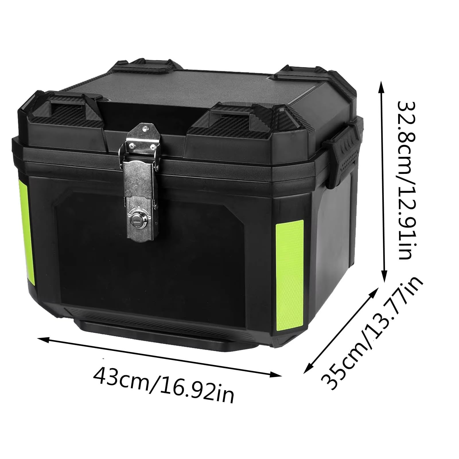 Borsa Portapacchi Bauletto Moto Resistente 45L E 55L Con Serratura Rigido In Materiale ABS Universale Per Scooter Turismo | 55L