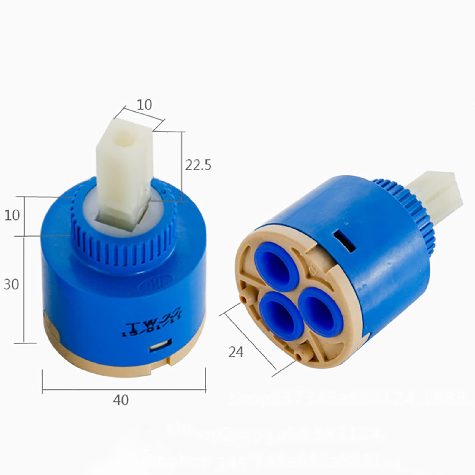 Cartuchos cerámicos para grifos， Cartucho de Grifo de cerámica de 40 mm, 35 mm/40 mm, Cartucho de Disco de cerámica Monomando for grifos mezcladores de baño o Cocina(40mm)