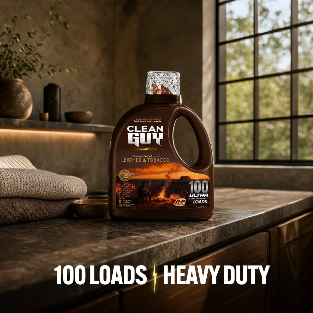 Laundry Detergent, Leather & Tobacco, Odor Eliminator 100 Loads