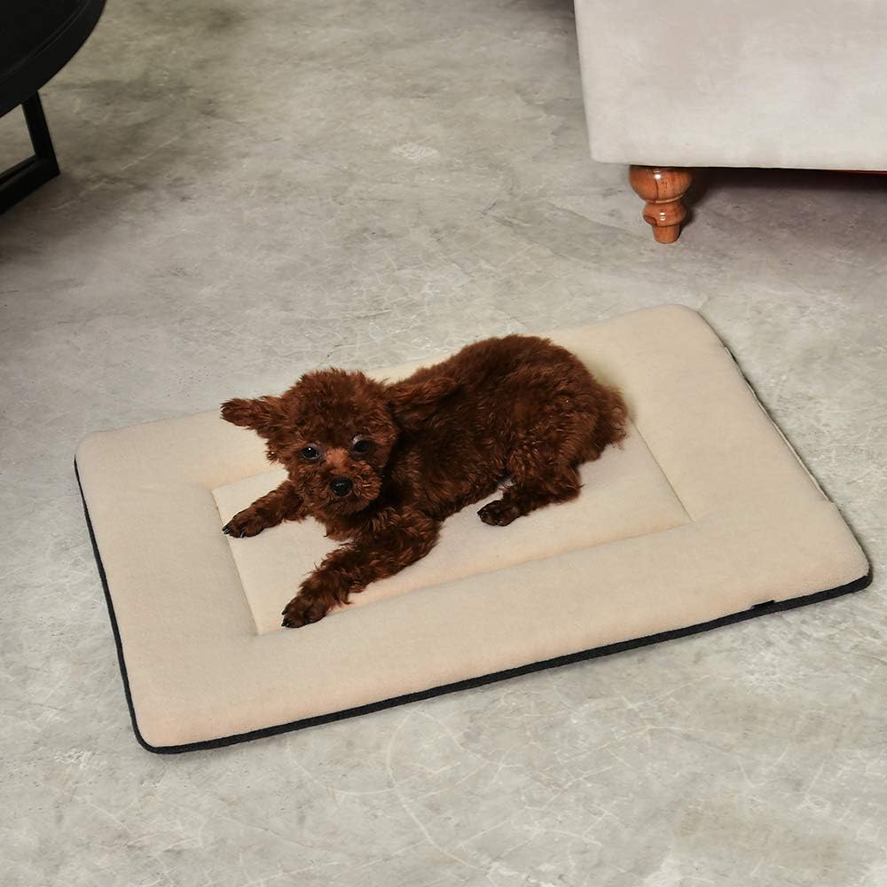 Dog Bed Crate Pad 30" L x 19" W Kennel Pad Machine Washable Entire Dog Crate Beds Double Sided Pet Bed