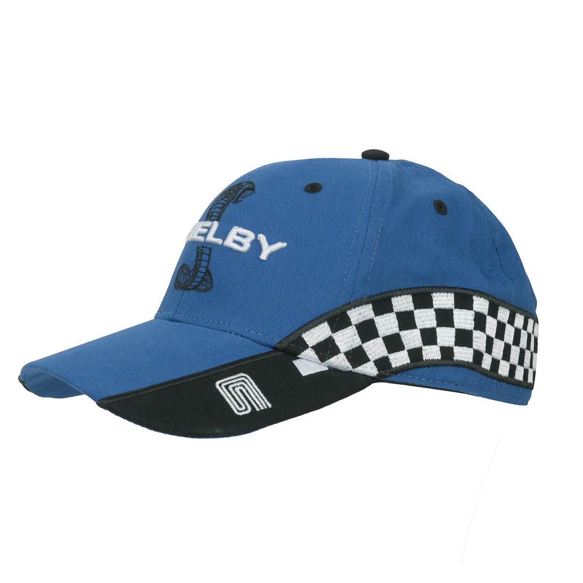 Team Shelby karierte Royal Hat Baseballkappe | Offizielles Shelby® Lizenzprodukt | verstellbar, Einheitsgröße | Stoffriemen Klettverschluss | Baumwoll-Twill | strukturiert und vorgebogen, Blau,