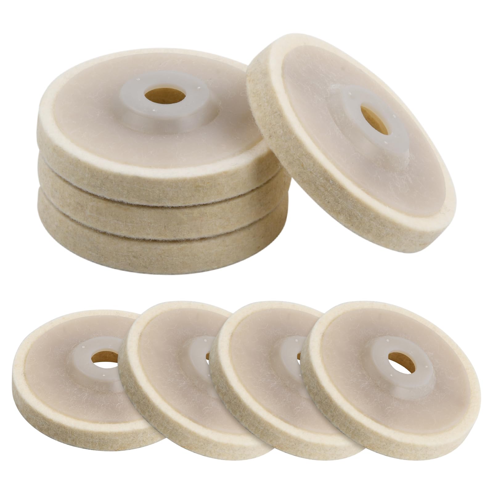 4 Dischi Di Lucidatura In Lana Per Smerigliatrice Angolare - Spessore 12mm | Per Vetro, Metallo, Ceramica E Gioielli - Foto 9