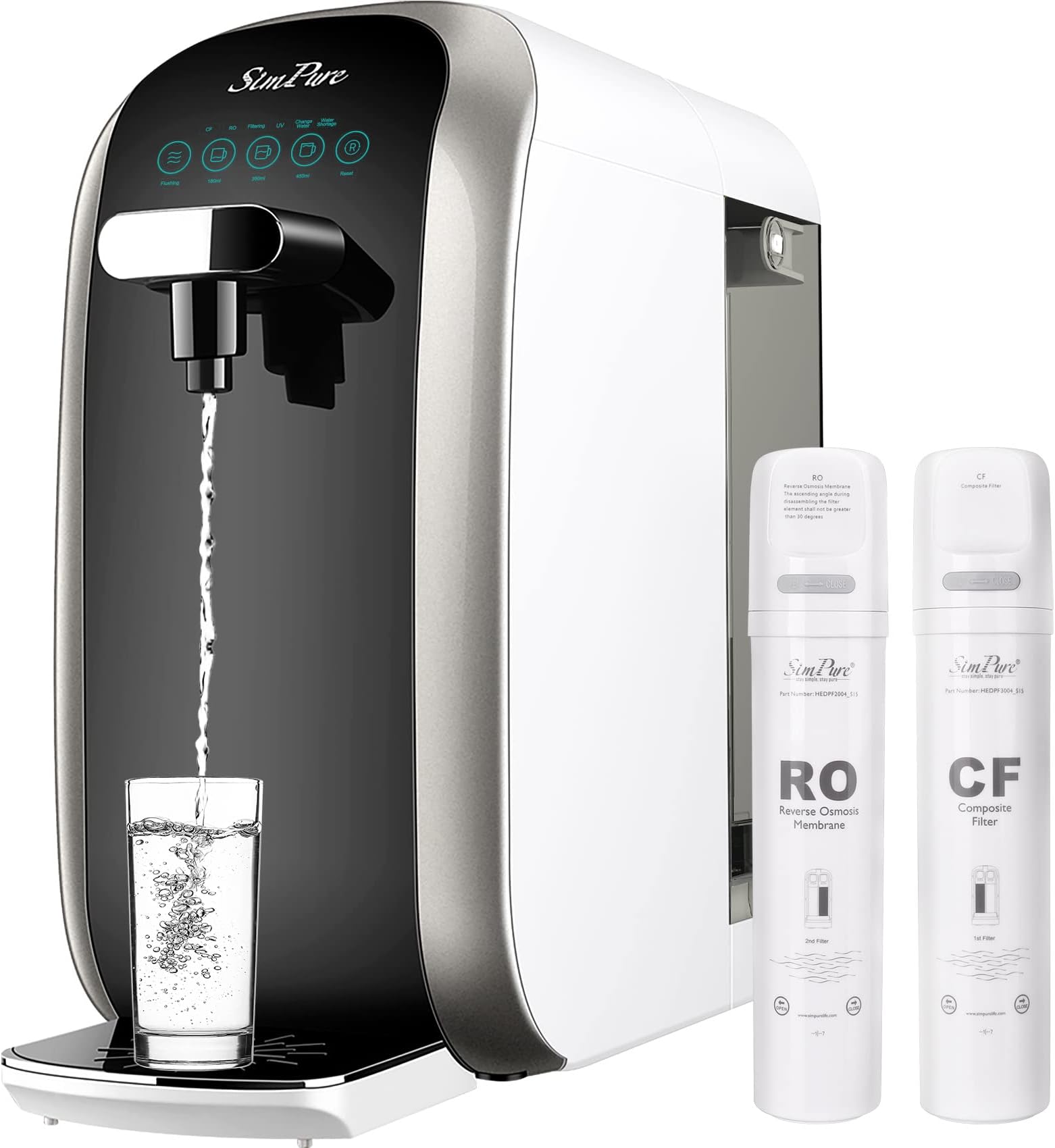 Y7P-BW Countertop Reverse Osmosis System (Comes with One Extra Replacement Cartridge)