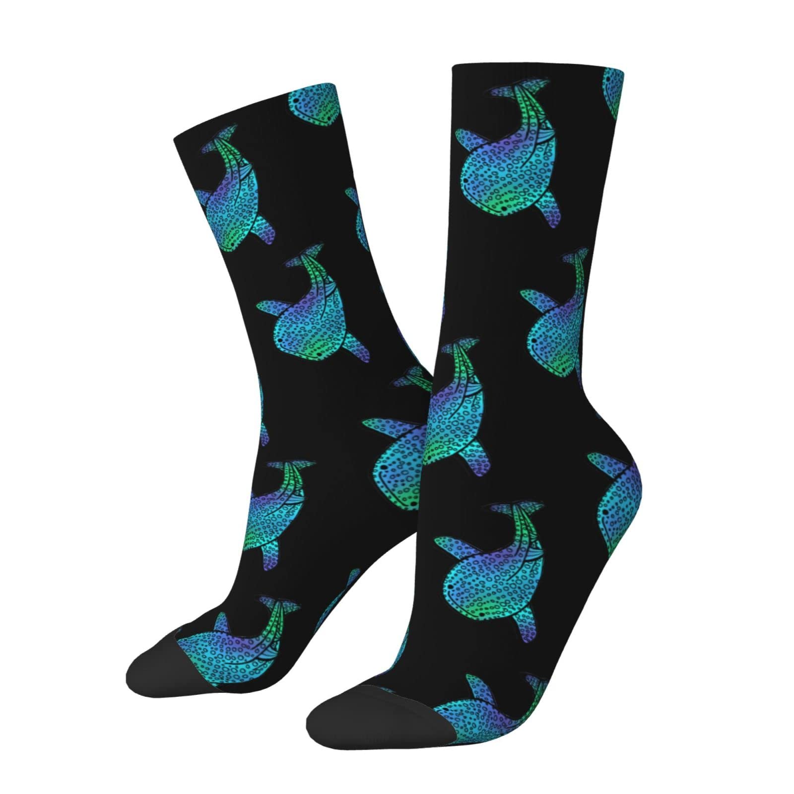 Kwqdozf Unisex As Pic Whale Shark Socks Funny Novelty Crew Socks Gift For Men Women Teen