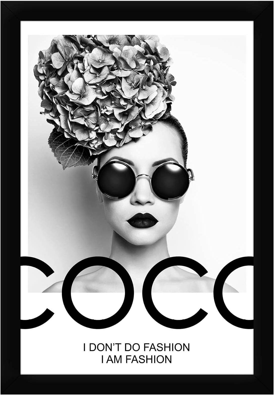 Fashion Poster Coco Chanel I Am Fashion Photo Frame Size 13.5X19.5 Inches