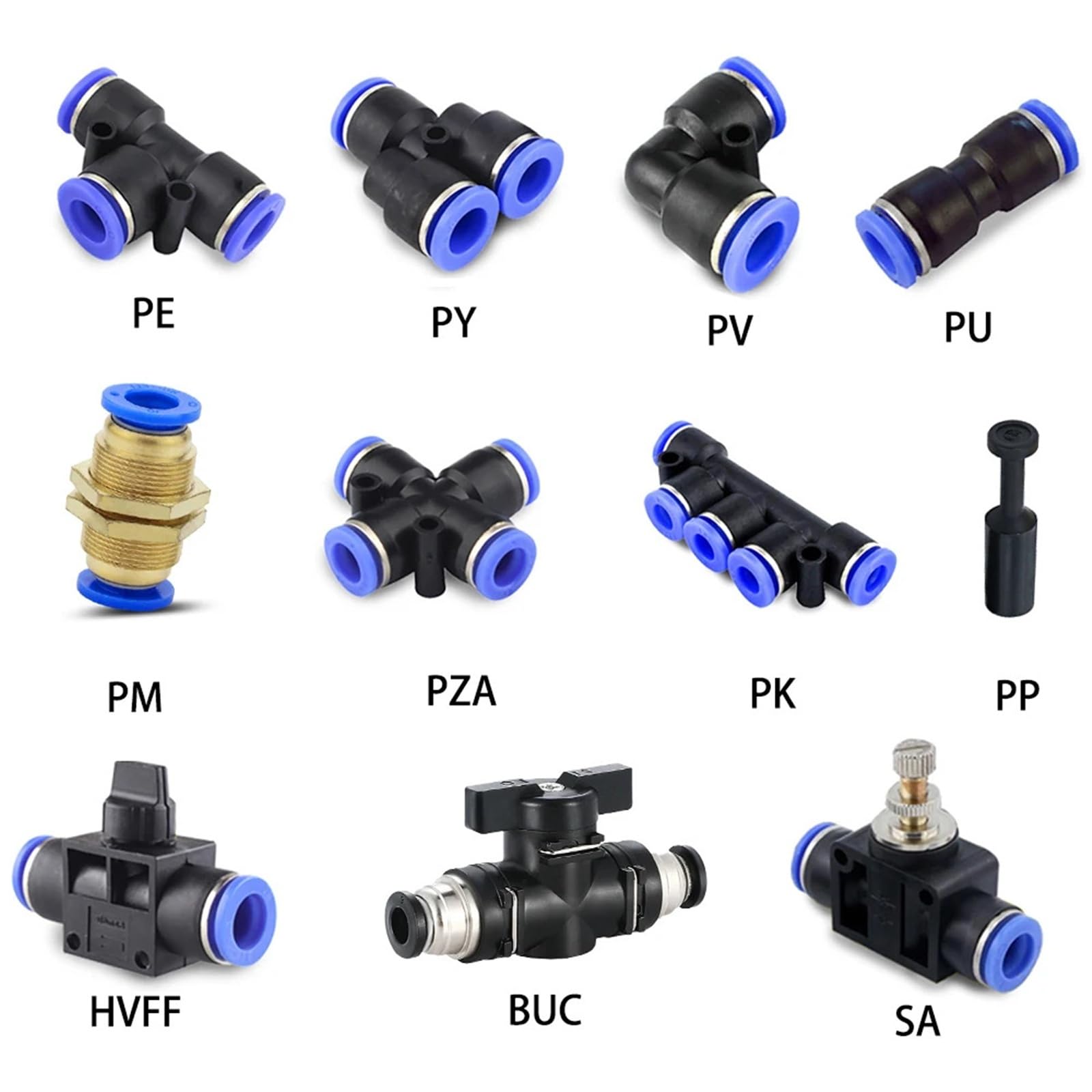 Pneumatyczne złącze rurowe szybkozłączka do rury wodnej Push In Hose Couping OD 10 mm 12 mm 1/5 szt. (5 szt. PE, OD12 mm)