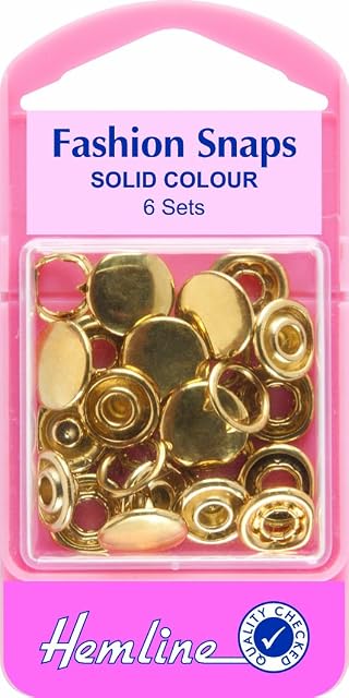 Hemline H440/GLD | Gold Fashion Snaps | 11mm | 6 Sets