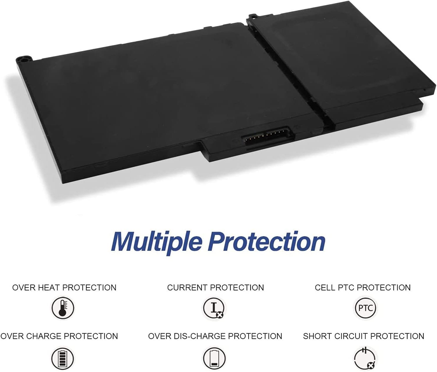 PDNM2 0PDNM2 579TY 0579TY F1KTM 0F1KTM V6VMN 0V6VMN J60J5 Laptop Battery Replacement for Dell Latitude 12 E7270 P26S001 E7470 P61G001 Series Ultrabook Notebook (11.1V 37Wh)
