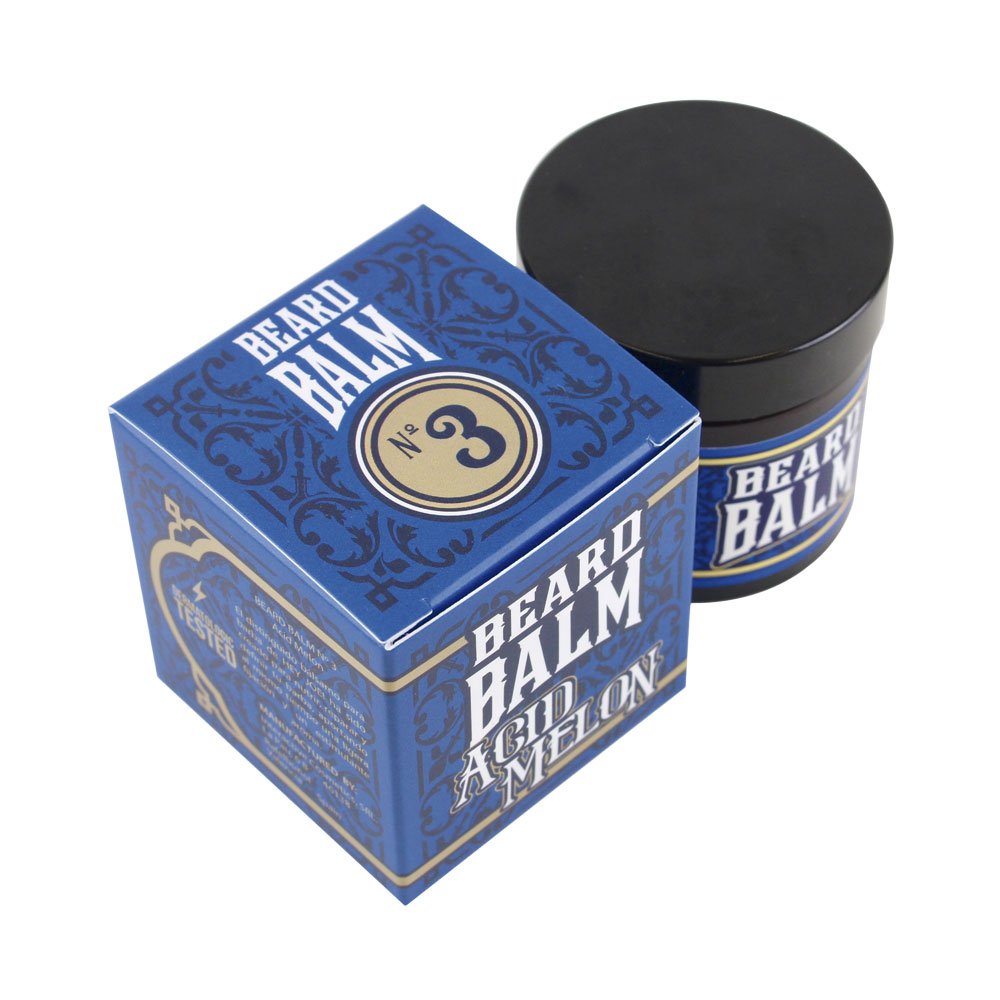 HEY JOE - Beard Balm Nº3 ACID MELON 60 ml | Balsam do brody 60 ml z ARGANEM, JOJOBA, KCOCO i masłem KARITÉ. Zapach melonu