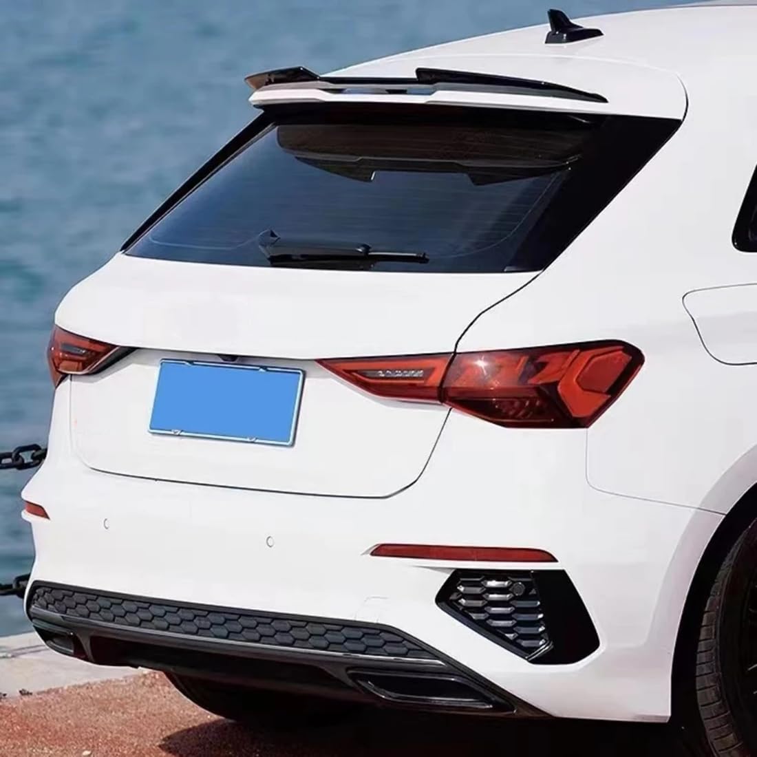ABS/Spoiler Posteriore per Tetto Auto per Audi A3 S3 RS3 8Y Sportback 2020-2024, alettone Posteriore Hatchback, Spoiler Antivento Fisso, 1 Pezzo