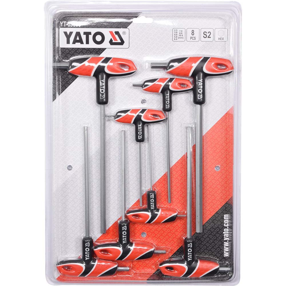 Yato YT-05583 T-Handle Hex Key Set Professional Hex Key Set S2