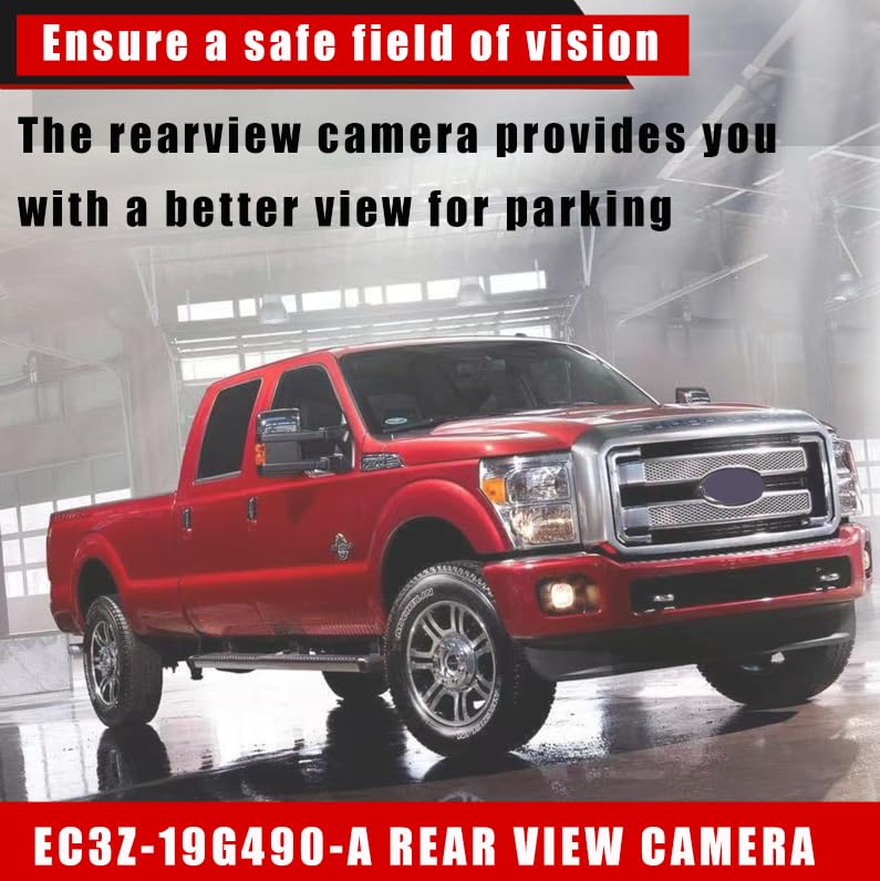 Image of No. EC3Z-19G490-A Rear View Backup Reverse Parking Camera /Rear View Camera | Compatible with Ford F250 F350 F450 F550 Super Duty 2013 2014 Reverse Park Assist Camera Replace EC3Z-19G490-B EC3Z19G490A