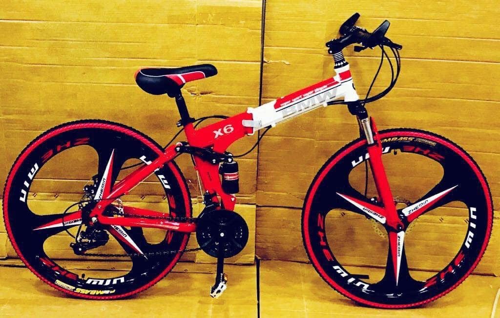 Sunspeed Tech BMV Foldable Gear Dual Cycle for Men | 24-Inch Red Folding Mountain Bike with 21-Speed Branded Gears, Double Disc Brakes, Durable Build, Adjustable Features | Ideal for Adventurous Rides (B0D9Y5TBCD) Amazon Price History, Amazon Price Tracker