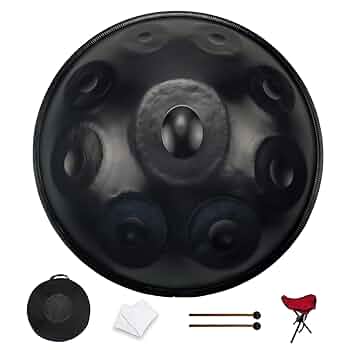 Amazon | ブラックハンドパンドラム, GLADFRESIT Handpan