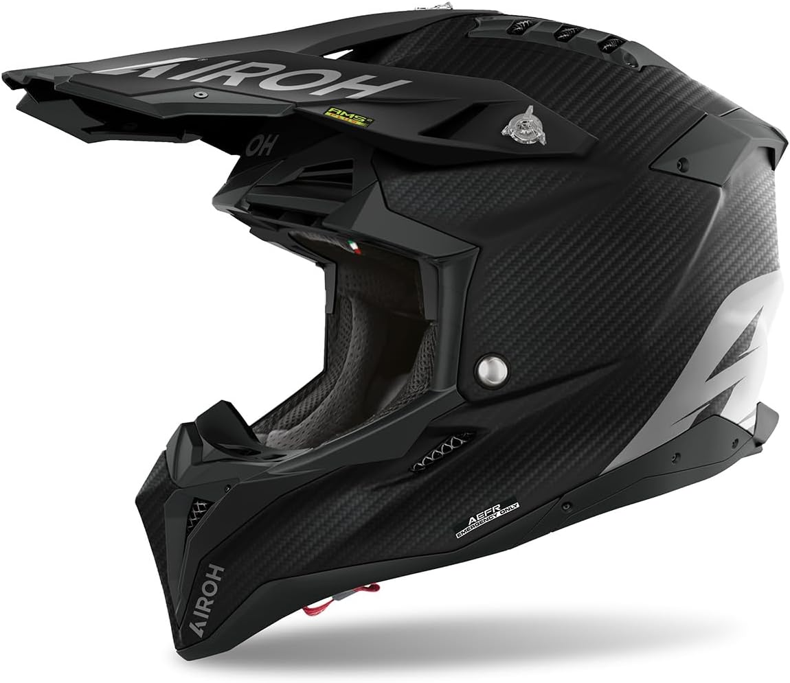 Airoh Aviator 3 3K Carbon Fiber Offroad Motorcycle Helmet (Gloss Carbon Fiber - 2X-Large)
