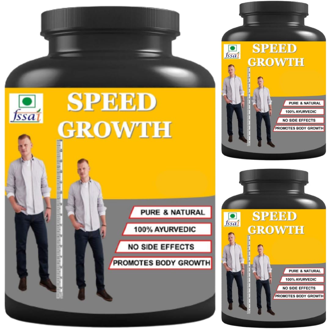 Speed Growth,Grow Body Medicine,Increase Strength,Flavor Banana,Pack of 3
