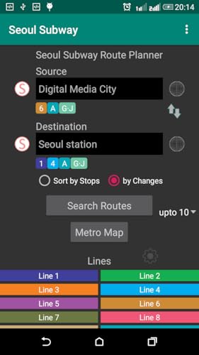 Seoul Subway Route Planner