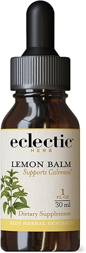 Eclectic Institute Kids Herbs - Bálsamo de limón, sabor a limón, calmante y apoyo del sistema nervioso, 1 fl oz (1.0 fl oz)
