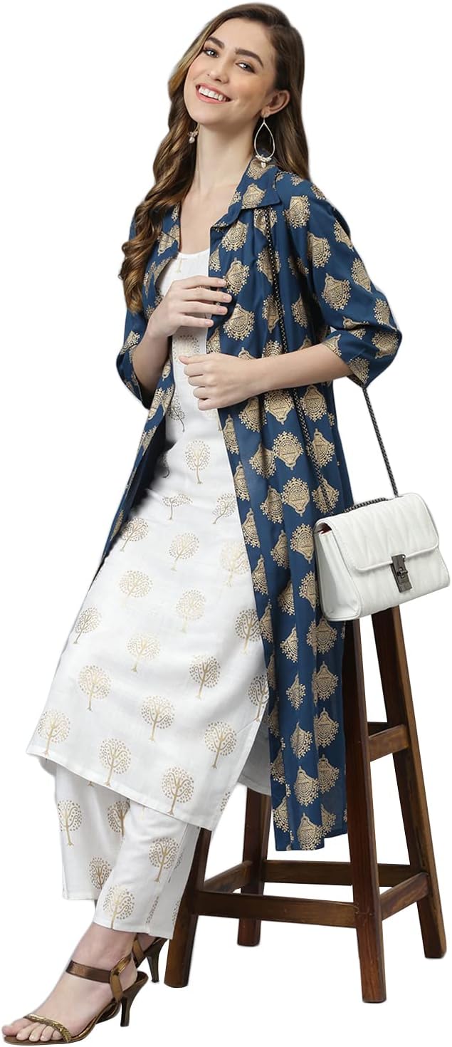 Khushal KWomen's Rayon Kurta with Palazzo Set