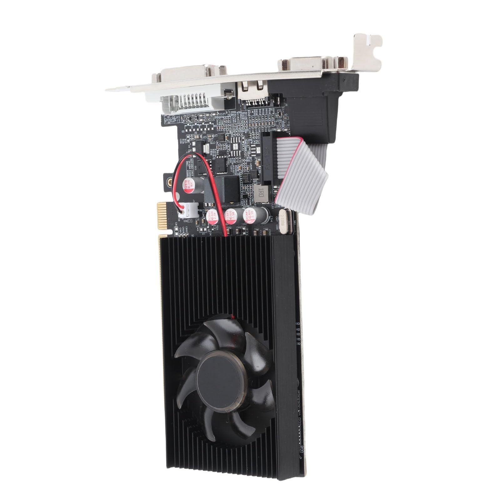 Dpofirs Scheda Grafica DDR3 GT710 da 2 GB 64 Bit, per DirectX 11, Slot PCI Express 2.0 16X, Interfaccia Multimediale HD, DVI, VGA, Scheda Video per PC, per Ufficio e Casa