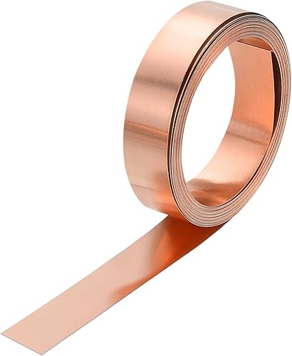 Miniatura 7 de uxcell Rollo de lámina de cobre de 137.795 in x 3.937 in x 0.001 in, tira de cobre puro 99.9% de 4 pulgadas x 11.5 pies, placa de aluminio de cobre