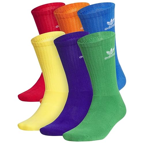 Adidas - Men's Originals Trefoil Rainbow Brights Crew Socks -