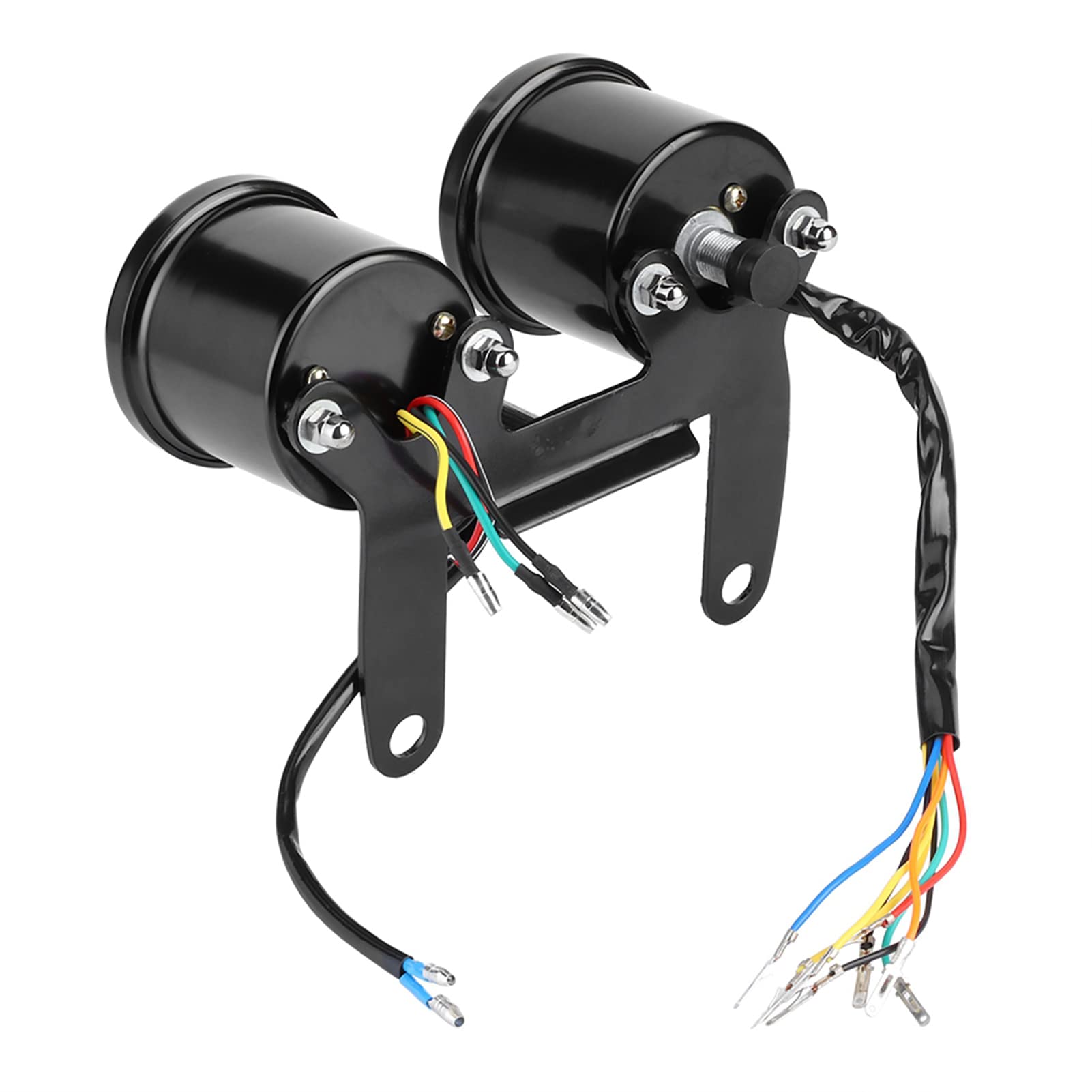 Haofy Universeller Motorrad-Kilometerzähler, Tachometer, Drehzahlmesser, Digitales LED-Display, Wasserdichtes ABS-Gehäuse, Blendfreie Hintergrundbeleuchtung mit Stahlhalterung für
