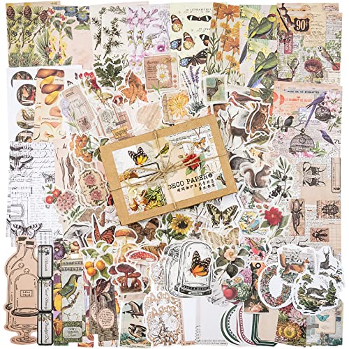 Knaid 200 Pieces Vintage Ephemera Pack Decoupage Paper Junk Journal Kit Scrapbook Planner Sticker Supplies For Art Journaling Bullet Journals Collage Craft Notebooks Album Crafter Gifts (Forest) #TOP6