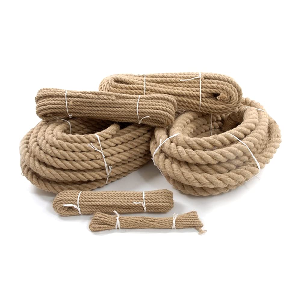 Soladirect Natural Colour 12 Mm Jute Rope, 50 Metres / 164 Ft Long, Strong Natural Hessian Cord, Perfect For Decking, Gardening, Bundling, Camping, Decorating, Boating
