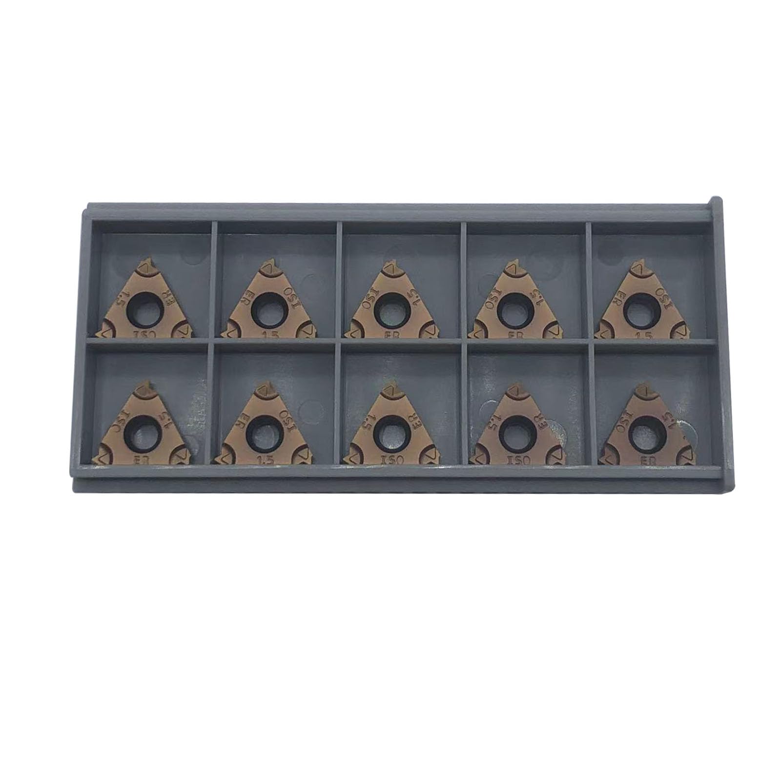 LAHDYFHOE Lathe Threading Inserts 16ER External Threading Carbide Inserts for External Thread/Internal Thread Turning Tool Holders for for Stainless Steel and Iron (10pcs 16ER 1.5)