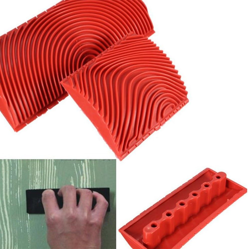 Imitation Wood Grain Paint Roller Brush Wall Painting Tool 2PCS 3 Inch 6 Inch