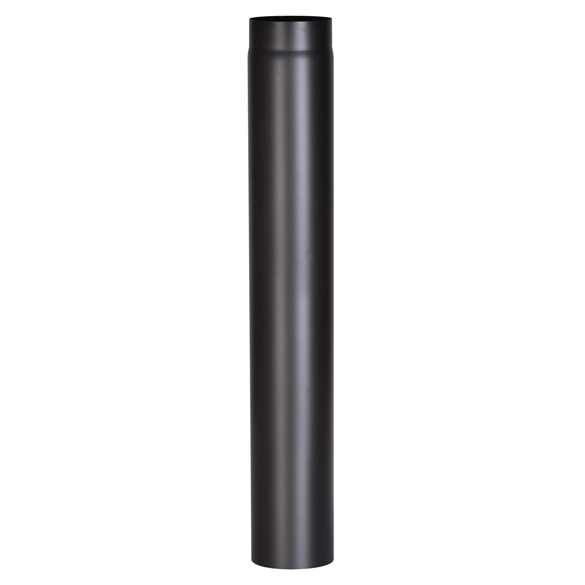 FIREFIX R150/1 Ofenrohr aus 2 mm starken Stahl (Rauchrohr) in 150 mm Durchmesser, für Kaminöfen und Feuerstellen, Senotherm, schwarz, 1000 mm lang