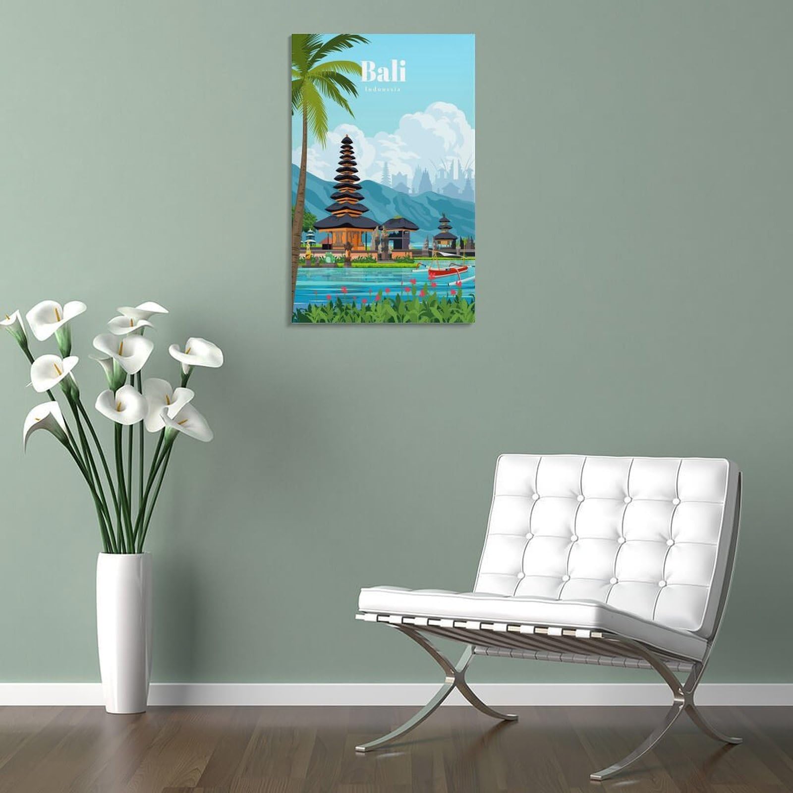 TIOQFJD Poster Rétro Sur Toile De Sumatra Indonésie