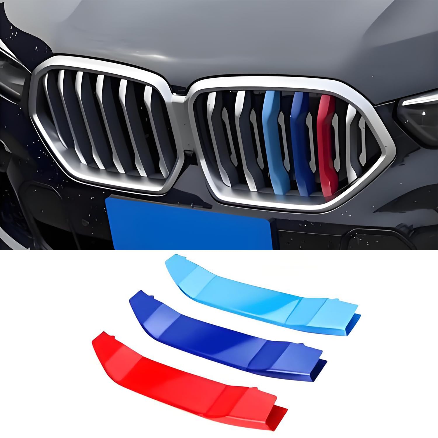 Automotive Grill Inserts for BMW X6 G06 2020-2024 6-Beam (NOT for X6M), Front Grille Accessories
