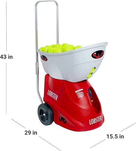 Miniatura 2 de Lobster Sports Tennis Ball Machine - Automatic Portable Tennis Ball Launcher for Training and Practice - Pre-Programmed and Custom Drills, Complete