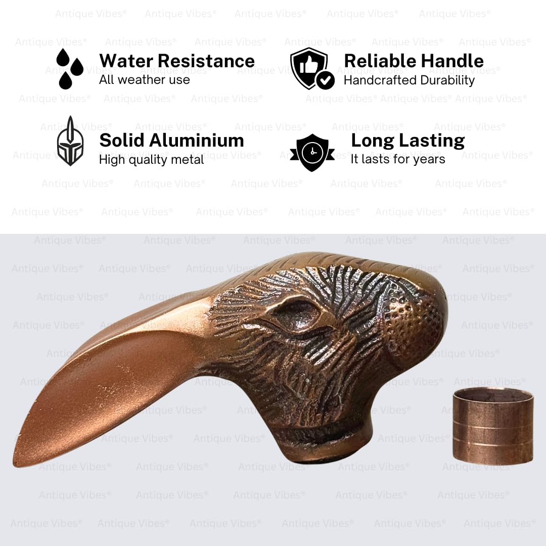Manico vintage per bastone da passeggio, manico di ricambio per canne in legno, accessorio classico per canna fai da te, puntale in metallo con ghiera