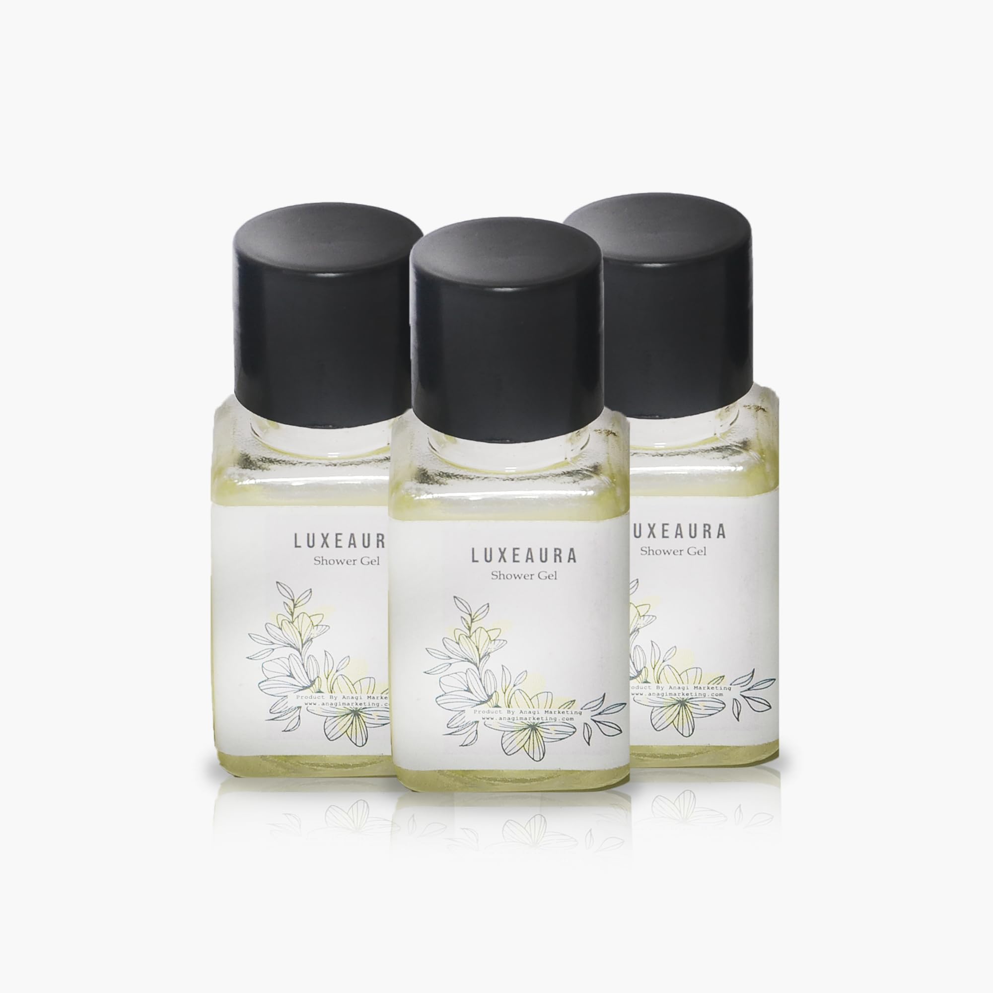 LUXEAURA Hotel Shower gel 20 ml - 25 Sets Travel Size Square Bottles Guest Toiletries | Fresh Scent Individually Packed for Hospitality Use – Hotels, Motels, Guest Rooms-image-37