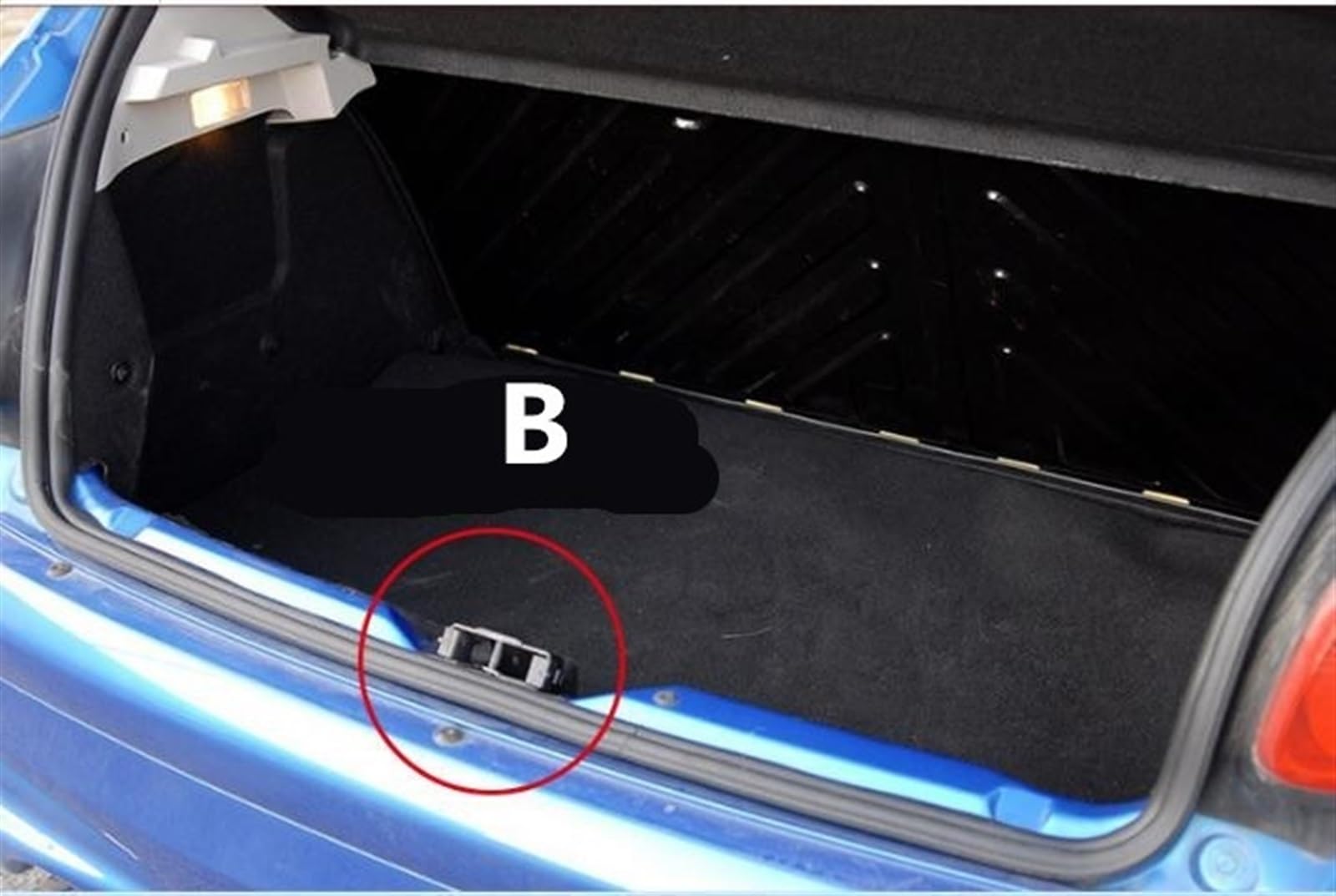 Siłownik zamka tylnej klapy tylnej dla Citroen C2 dla Peugeot 206 207 Zamek tylnej klapy samochodu siłownik zatrzaskowy bagażnika (A+b)