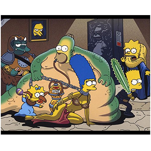 The Simpsons (TV Series 1989 - ) 8 Inch x 10 Inch PHOTOGRAPH Simpson Family Version of Star Wars kn