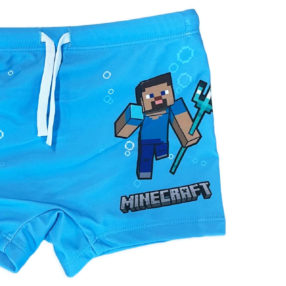 Minecraft Costume Bambino - Costume Nuoto Bambino - Costume da Bagno Ragazzo - Costume Piscina Bambino - Costume Mare Bimbo - Costume Minecraft Steve e Mostri