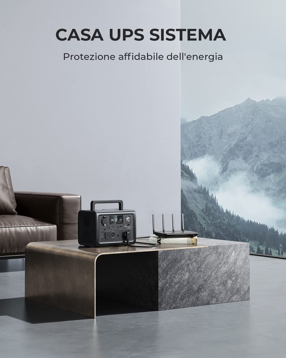 BLUETTI Centrale Elettrica Portatile EB3A, 268Wh LiFePO4 Batteria, 600W (1200W Picco) AC Uscita, Ricarica da 0-80% in 30 Minuti, Generatore Solare per Campeggio