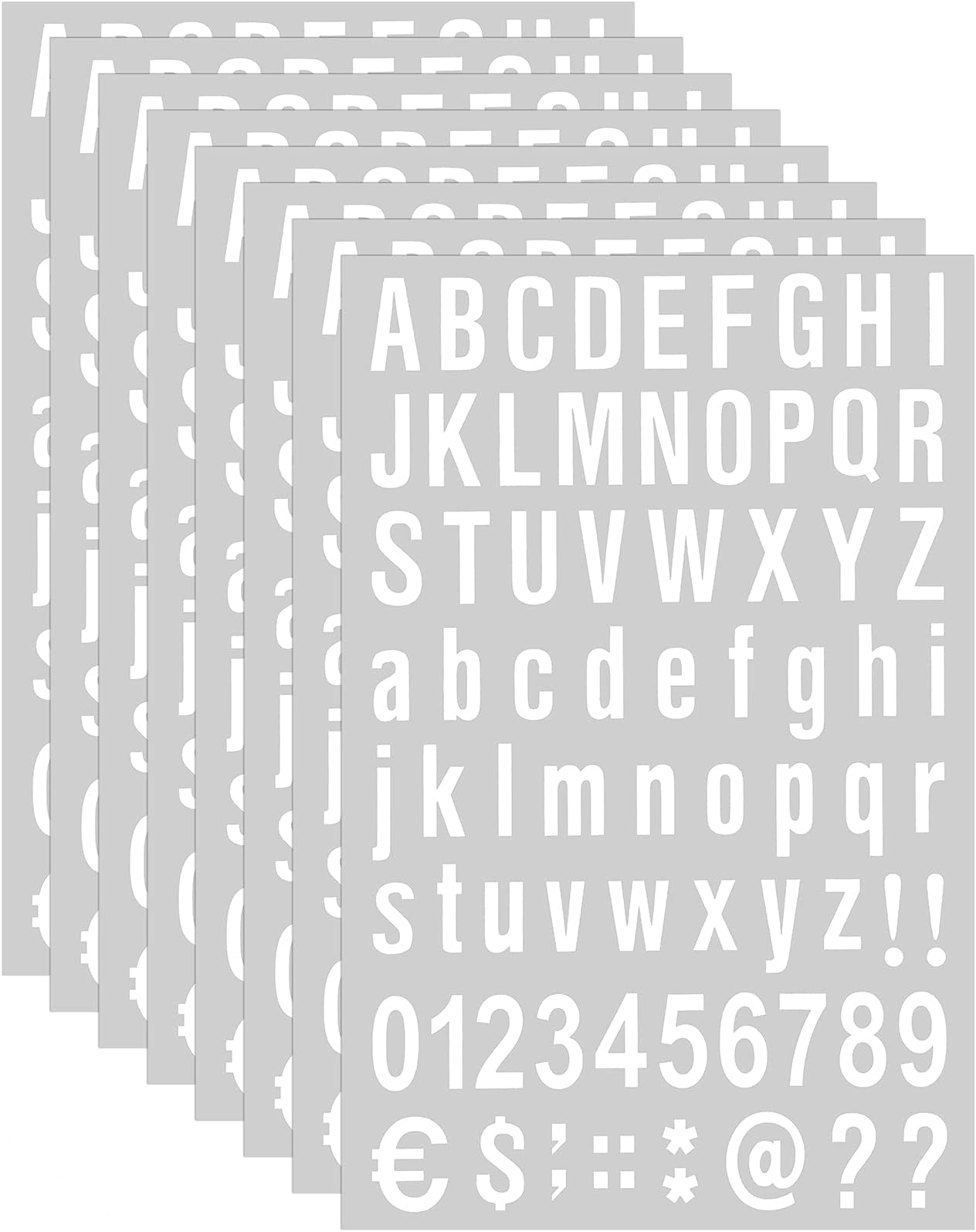 8 Sheets Self Adhesive Vinyl Letters Numbers Kit, Mailbox Numbers Sticker for Mailbox, Signs, Window, Door, Cars, Trucks, Home, Business, Address Number(White,1 Inch)