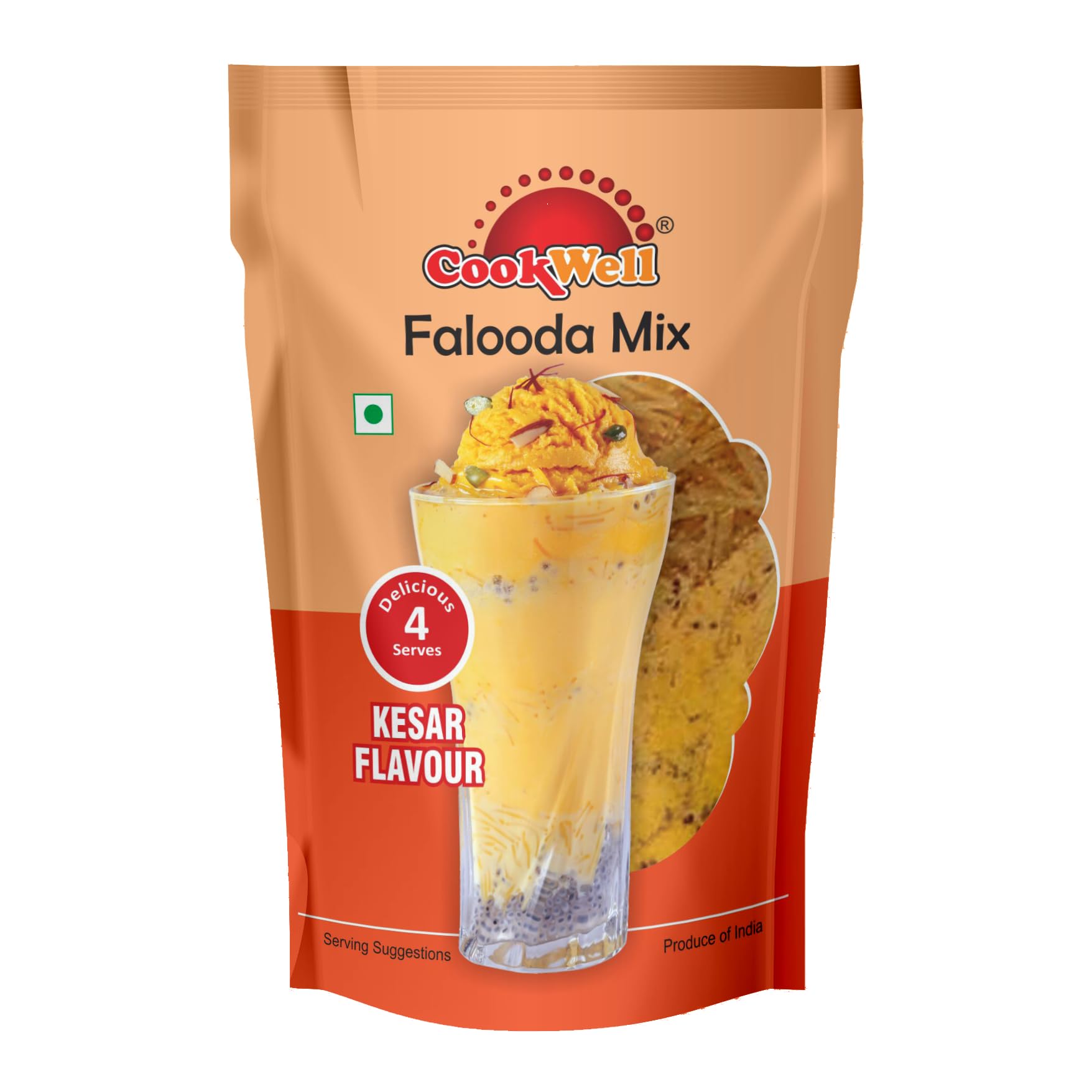Cookwell Combo of Falooda Mix | 100g × 4 Flavours (Kesar, Butter-Scotch, Badam Pista, Vanilla) - Tasty & Health